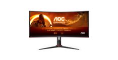 AOC Gaming CU34G2XP ukrivljen monitor - 86.4cm (34”), UWQHD (3440 x 1440), Fast VA, 1500R, 180Hz, 1ms (GTG), Freesync Premium, HDR400, 2x HDMI 2.0, 2x DP 1.4
