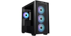 ASUS A21 PLUS microATX računalniško ohišje, kaljeno steklo, štirje 120mm ARGB ventilatorji, podpora za BTF osnovne plošče, belo