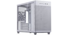 ASUS Prime AP201 Tempered Glass MicroATX Case White - stylish 33-liter MicroATX case with tool-free side panels, with support for 360 mm coolers, graphics cards up to 338 mm long, and standard ATX PSUs