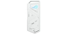 ASUS ROG Strix Arion White M.2 NVMe SSD zunanje ohišje - USB 3.2 Gen 2x1 Type-C (10 Gbps), priložen kabel USB-C in USB-A, podpora za 2230/2242/2260/2280, Aura Sync, bel