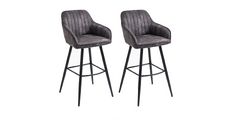 Barski stol BODIE (antracit) 52x54x101 Tkanina + kovina