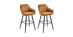Barski stol BODIE (curry) 52x54x101 Tkanina + kovina