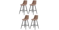 Barski stol MARGARITABAR rjav (LSC992BC - CAIDU 086-6) 46x42x106 Tkanina + kovina