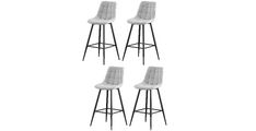 Barski stol MARGARITABAR svetlo siva (LSC992BC - CAIDU 086-27) 46x42x106 Tkanina + kovina