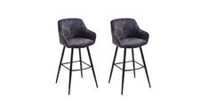 Barski stol SHERLOCKBAR (antracit) 52,5x51x102 Tkanina + kovina