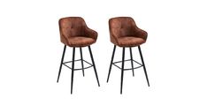 Barski stol SHERLOCKBAR (bronasto rjava) 52,5x51x102 Tkanina + kovina