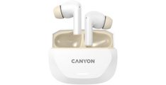 CANYON headset HEXAGON 7 TWS ANC+ENC Wireless Charge White Beige