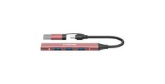 CANYON hub DS-02 4in1 USB-A/C Pink