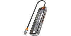 CANYON hub DS-13 7in1 4k USB-C Transparent Space Grey