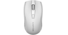 CANYON MW-7, 2.4 GHz brezžična miška, 6 gumbov, DPI 800/1200/1600, z 1 AA baterijo, velikost 1106037 mm, teža 58 g, bela