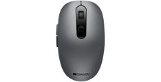 CANYON MW-9, 2-v-1 brezžična optična miška s 6 gumbi, DPI 800/1000/1200/1500, 2 načina (BT/2.4GHz), baterija AA1 kos, siva