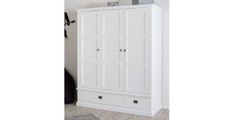 Garderobna omara BROAD (bela) Les+MDF bela