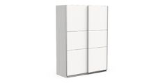 Garderobna omara GHOST 150 (bela, Drsna vrata) 148x60x203 Iveral bela