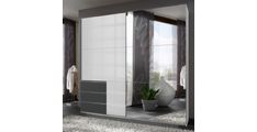 Garderobna omara LEVEL 36 D F79486 (siva + bela) 250x65x216 Iveral siva + bela