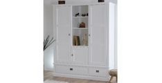 Garderobna omara WIDE  (bela) 157x60x192 Les+MDF bela