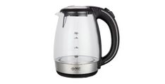Grelnik vode FIRST 1,7L, 2200W, steklo, črn ročaj