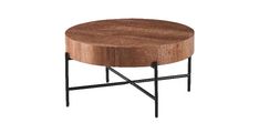 Klubska mita KAMIK rjava MDF Ø 80x42 MDF+kovina rjava