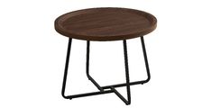 Klubska miza GLOMI temno rjava MDF Ø 60x45 MDF+kovina temno rjava