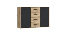 Komoda  ANTUZA NTU231-M712 hrast + siva 122,5x34x82 Iveral hrast + siva