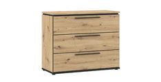 Komoda IZO hrast + črna  IZXK211-M195 100x41x82 Iveral hrast + črna