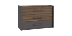 Komoda PEMBURY temen hrast + siva DLCK215-M777 119,5x53x83,5 Iveral temni hrast + siva