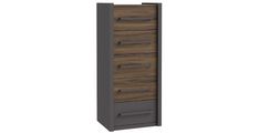Komoda PEMBURY temen hrast + siva  DLCK217-M777 53x42x119 Iveral temni hrast + siva