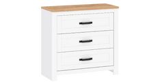 Komoda TEOLO 1 bela + hrast 94x41x89,5 MDF+Iveral bela + hrast