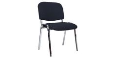 Konferenčni stol ISO krom (črna) 50x55x80 Tkanina + kovina črna