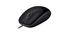 LOGITECH žična miška B110, črna