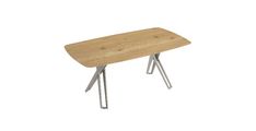 Miza CARACAS 180x90cm hrast MDF 180x90x76 MDF+kovina hrast