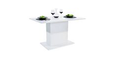 Miza LAVINA 1 (bela visok sijaj, 138x80x75) 138x80x75 Iveral bela visok sijaj