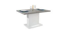 Miza LAVINA 2  (bela + cement) 160x80x74 Iveral bela + cement