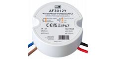 Napajalnik plastični okrogli AF3012Y,  IP67, 30W 12V/2,5A