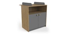 Otroška previjalna miza GABIN 116648 79,5x70x95 Les hrast + siva