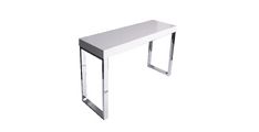 Pisalna miza OLIMPUS (bela + krom) 120x40x75 MDF+kovina bela + krom
