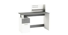 Pisalna miza PLATON 182294 bela + siva (PLATON 182294) 121,5x55x110 Iveral bela + siva