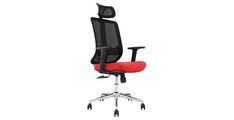 Pisarniški stol AMANDA  (rdeča) 61x58x115-131 Tkanina+mreža rdeča