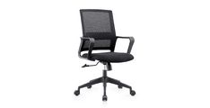 Pisarniški stol GAVY  (črna) 57x57x95-105 mreža+tkanina črna