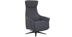 Počivalnik FERGIE temno siv 74,5x83,5/173x112/78 Tkanina + kovina temno siva