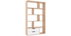 Poličnik BIERA sonoma + bela 110x32x185 Iveral sonoma + bela