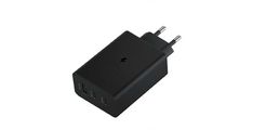 Polnilec USB + 2x Typ-C, PD, QC, 65W, črn