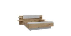 Postelja KASURA 180x200 hrast + siva KSRL3181-M815 271x237x91 Iveral hrast + siva