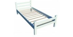 Postelja MEDA (bela, 96x210x79, 90x200) 96x210x79 Les bela