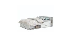 Postelja POCKET (bela, 160x200) 170,1x226,9x76,3 Iveral bela