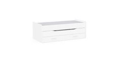 Postelja TWIST bela - 2 predala 208x95x73 Iveral bela