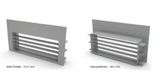 Pravokotna rešetka brez loput 273x126 mm s priključkom 220x90 mm – zlatorumena, Airforce KRASP003
