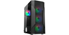 Računalniško ohišje COUGAR MX110 RGB, ATX, 3x120mm RGB ventilator spredaj, 1x120mm RGB ventilator zadaj, črno