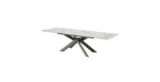 Raztegljiva miza LOANA  (bela) 180-260x95x76 Keramika + steklo bela