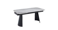 Raztegljiva miza VENOM (160+40+40)x90x76 cm bela in modra 160/200/240x90x76 Keramika bela