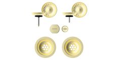 Set izliv, preliv in gumb SCHOCK 400063 White Gold